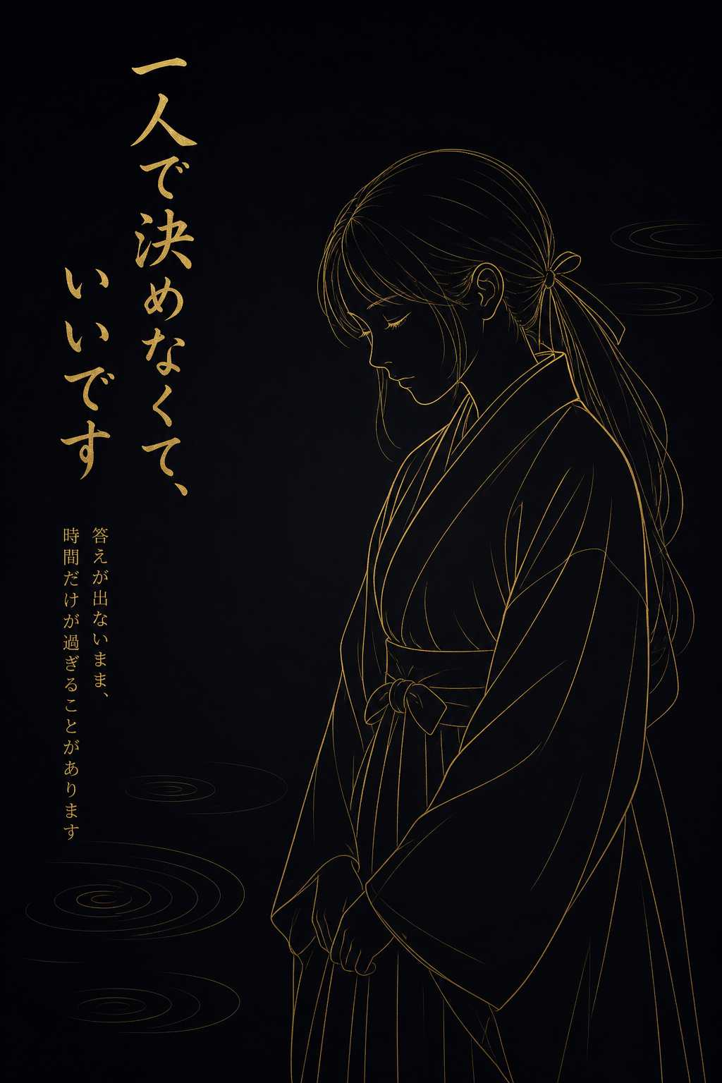 一人で決めなくて、いいです。答えが出ないまま、時間だけが過ぎることがあります。